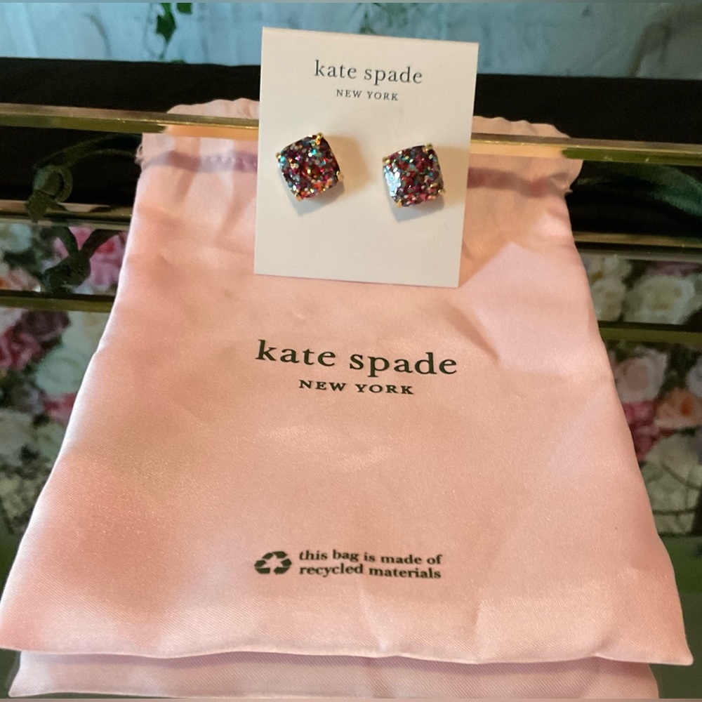 Kate Spade New York Multi Glitter earrings NWT